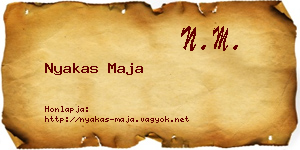 Nyakas Maja névjegykártya